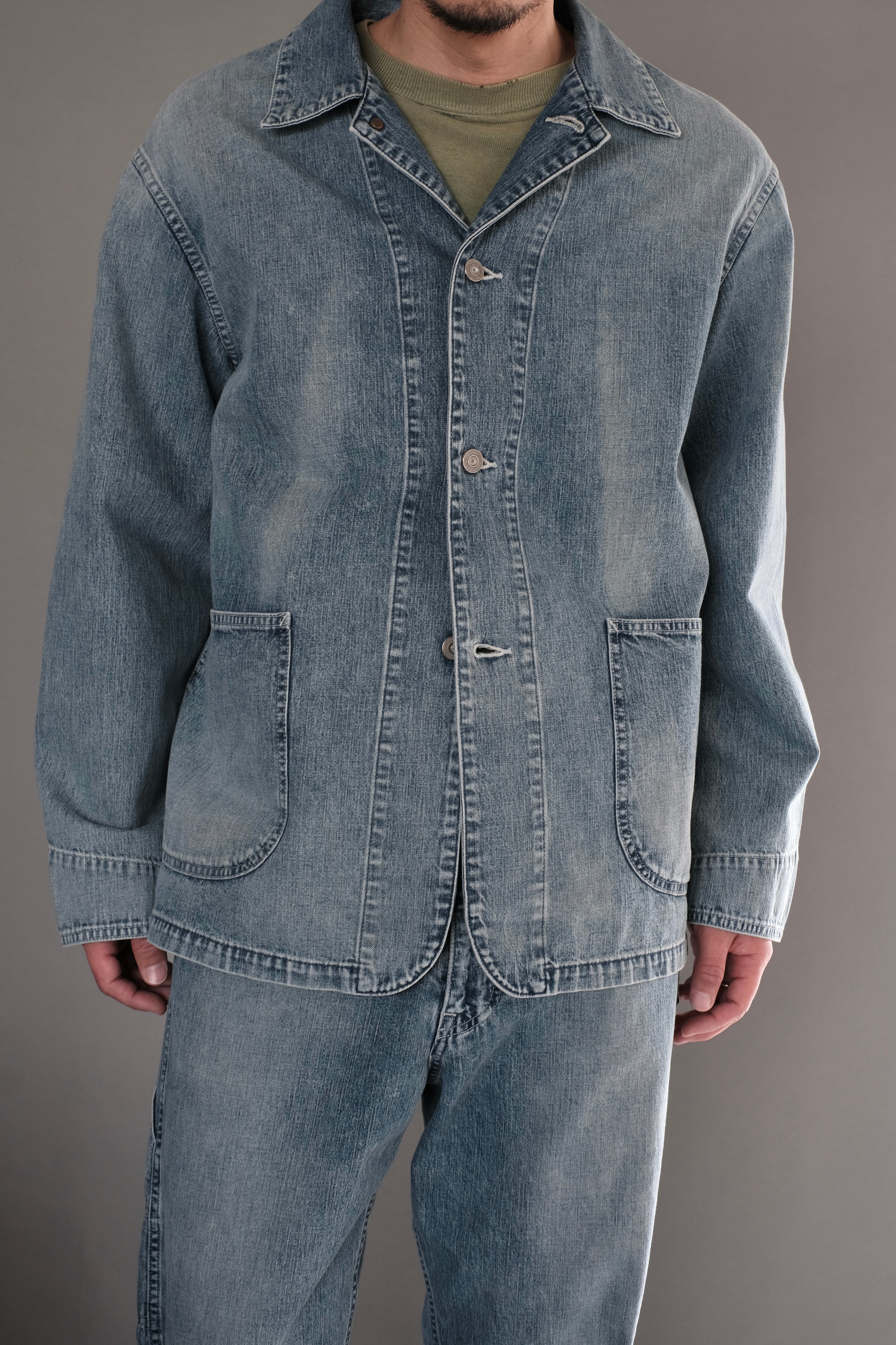 ULTERIOR / FADED LIGHT DENIM COVERALL | LIVING ULTERIOR / FADED LIGHT DENIM COVERALL | LIVING