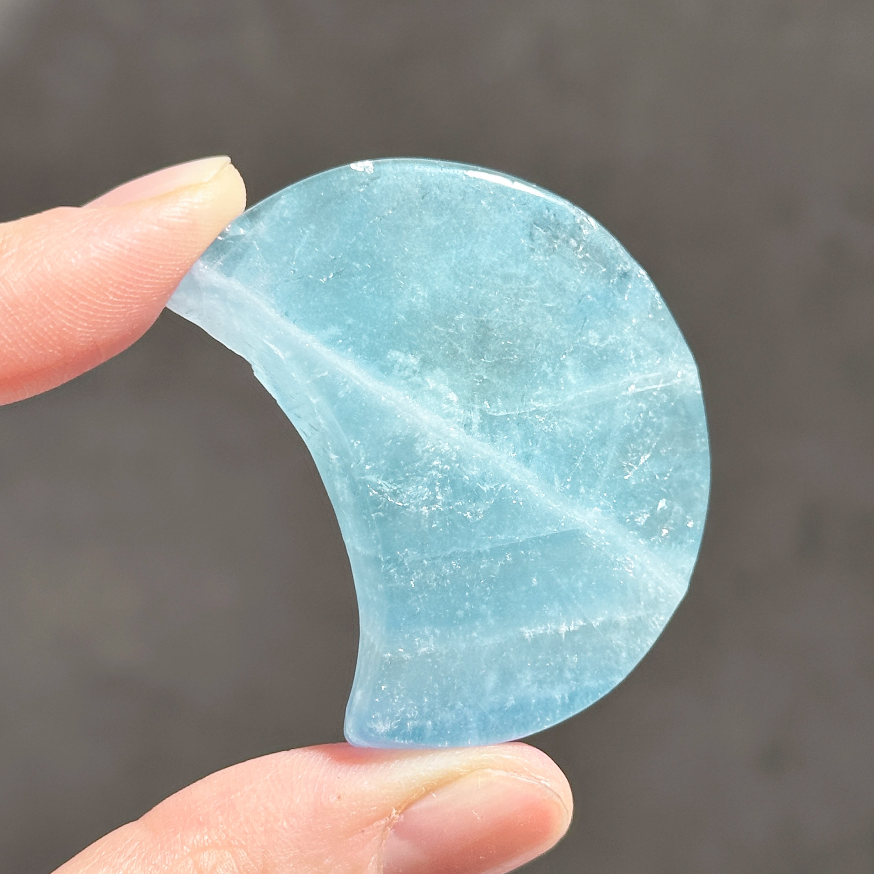 ブルーフローライト 三日月04◇ Fluorite ◇天然石・鉱物