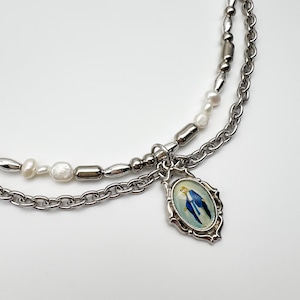 Maria Pearl and Chain Necklace