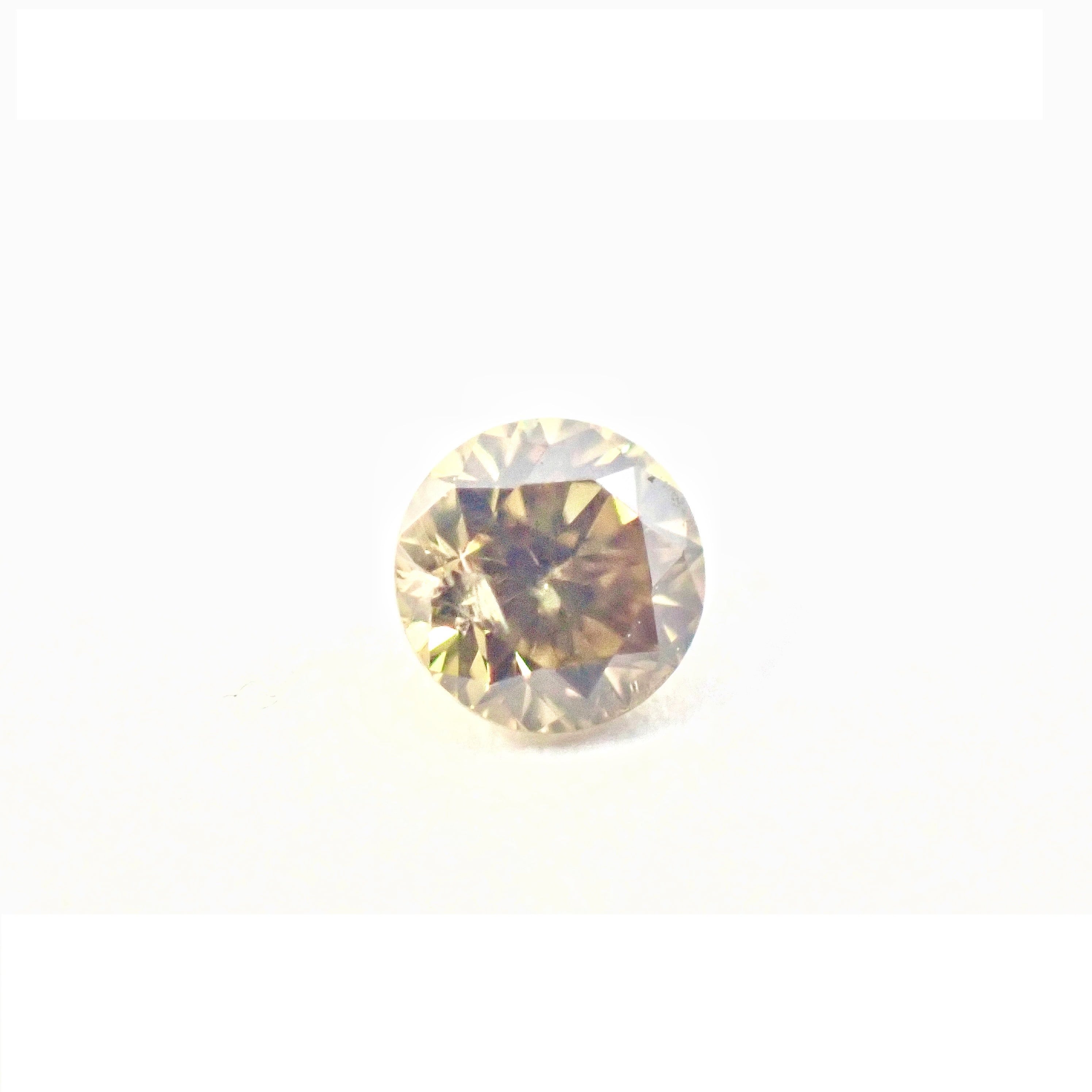 Fancy Deep Brownish Greenish Yellow 0.098ct ファンシー ブラウン