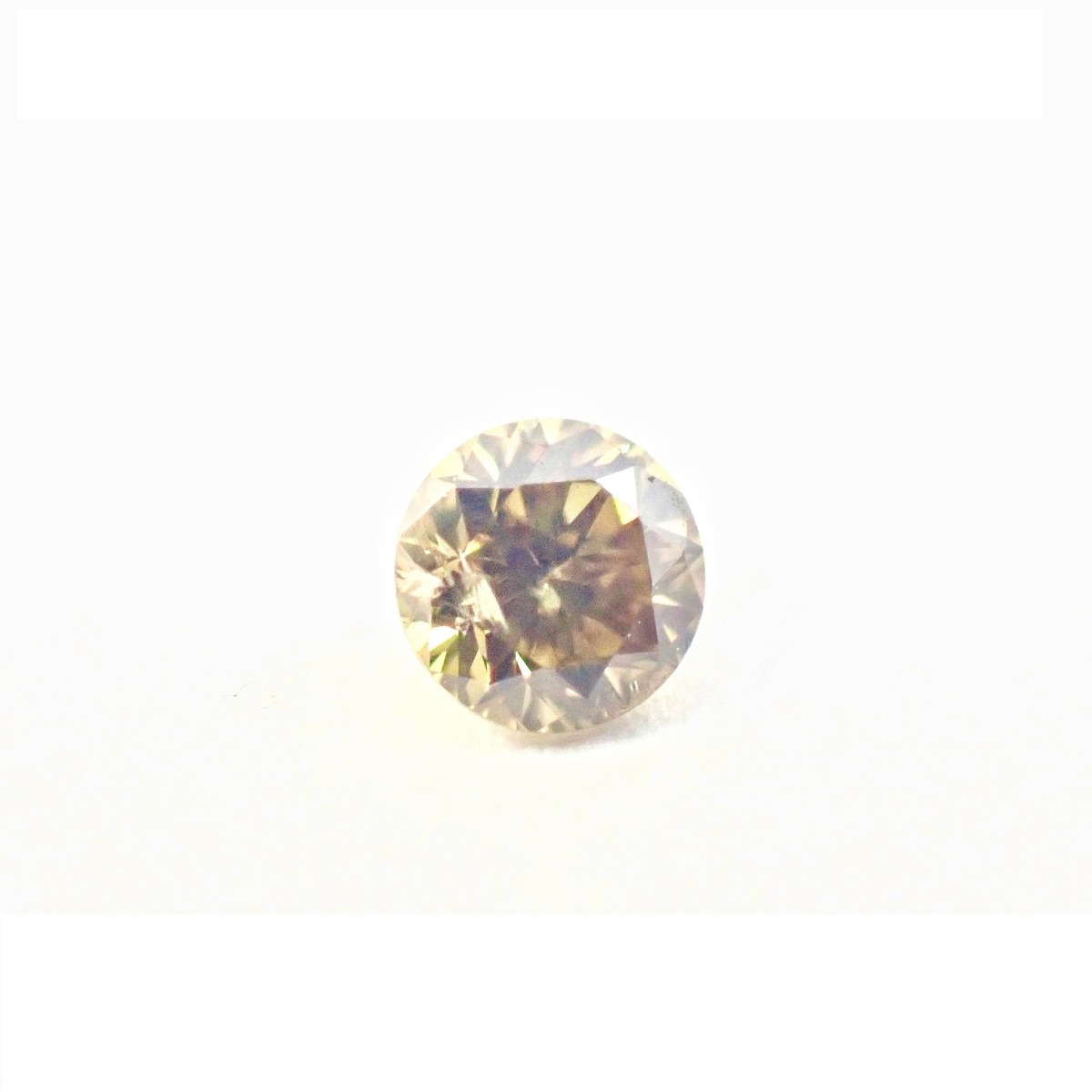 Fancy Deep Brownish Greenish Yellow 0.098ct ファンシー ブラウン 
