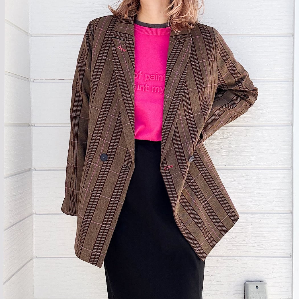 チェックジャケット