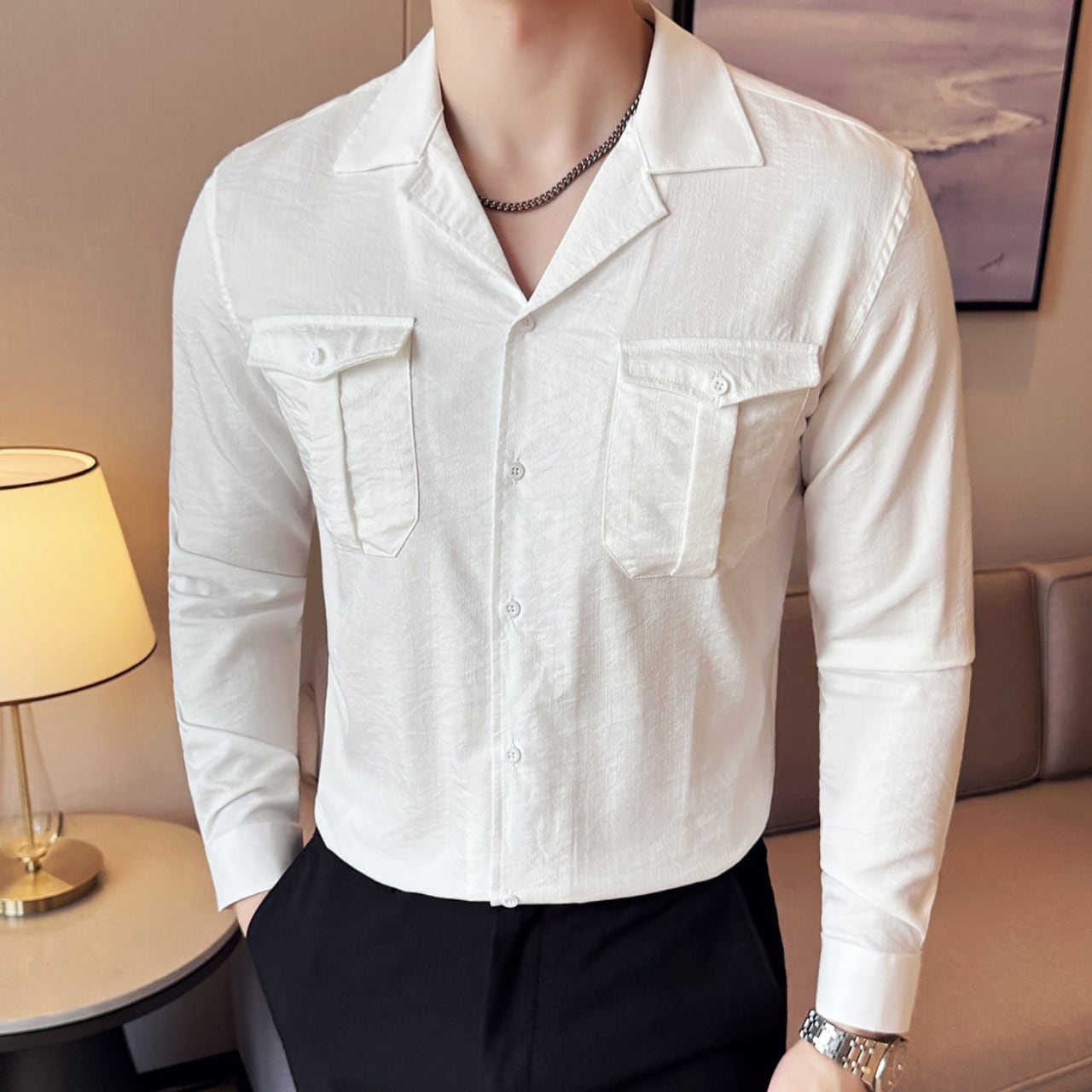 スタイリッシュ ビジネス シャツ 3色 11331