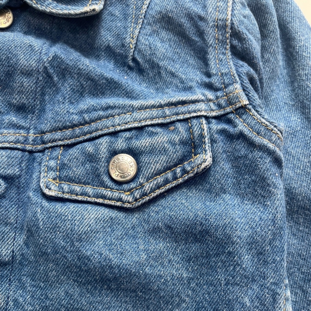 ＜VINTAGE＞Kids PLAIN POCKETS Denim Jacket 7Y (2610JK05)｜キッズ プレーンポケッツ ヴィンテージ デニムジャケット - 5