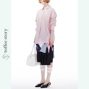 ストライプの錯覚/ピンクオーバーシャツ 《B0012》