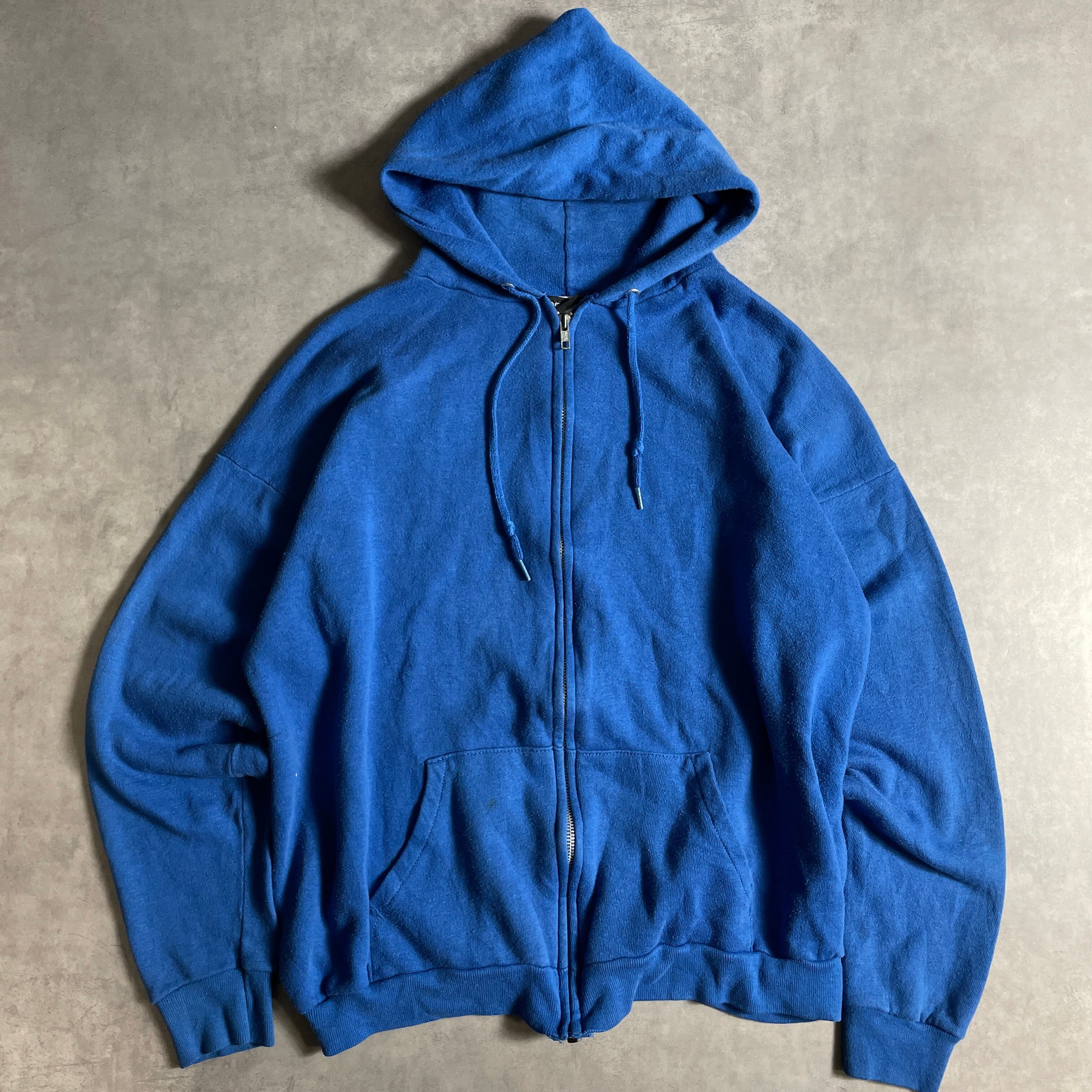 80s-90s USA製 James River ジップパーカー vintage アルミジップ ポリコットン