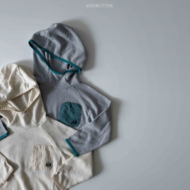 《送料無料》予約:ランナーワッフルフーディ【ANDBUTTER】