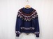 Women’s COOHEM “ KOHEN NORDIC KNIT PULLOVER “ NAVY