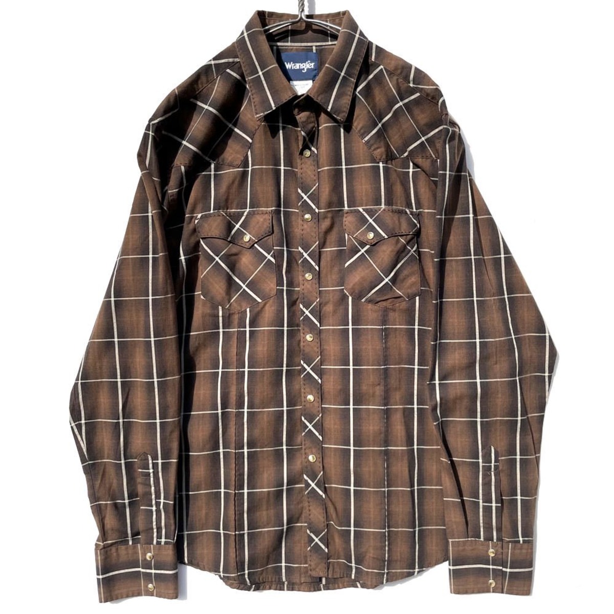 Wrangler [Wrangler] Vintage Shadow Check Western Shirt [1990s 