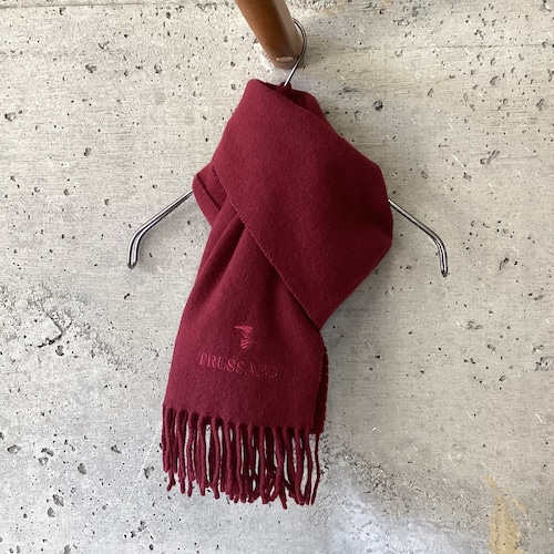 TRUSSARDI Made in Italy burgundy muffler