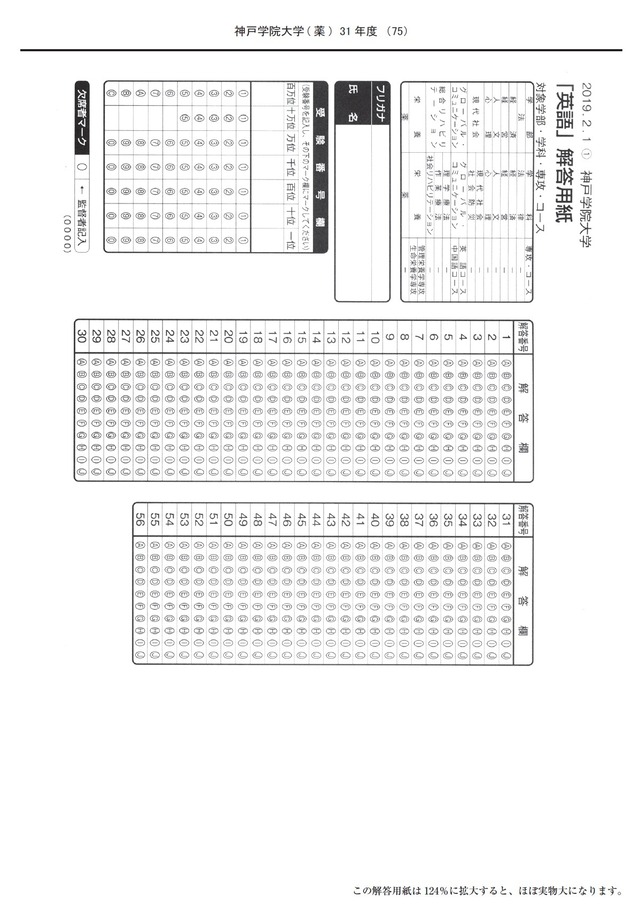 2021年度　私立薬学部入試問題と解答　22.神戸学院大学