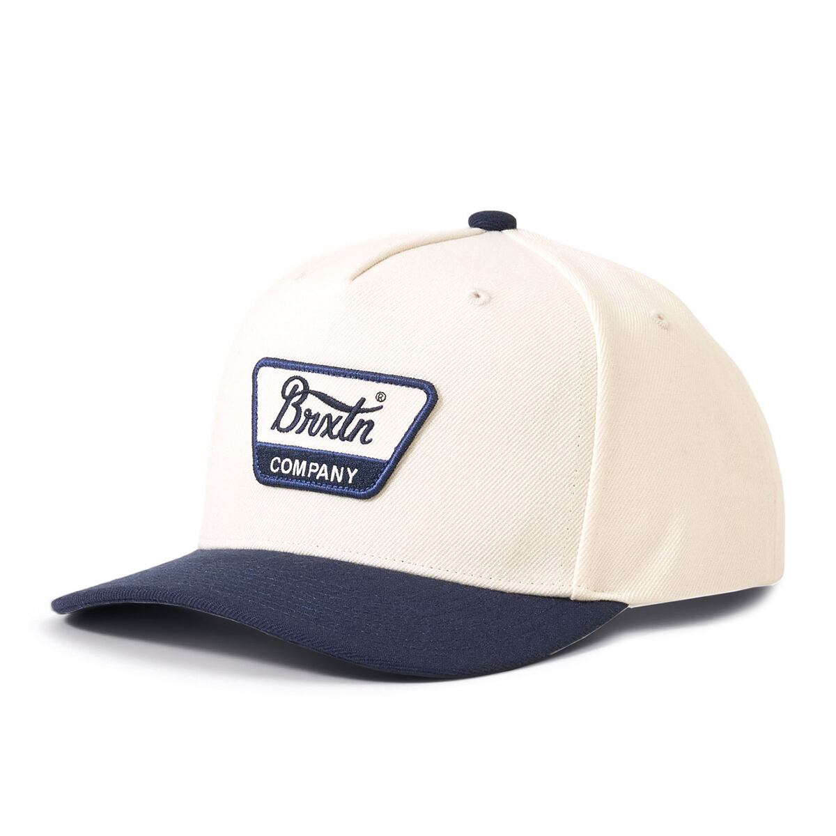 BRIXTON (ブリクストン) LINWOOD C MP 5パネル スナップバック キャップ OffWhite/Navy (オフホワイト/ネイビー) 10980
