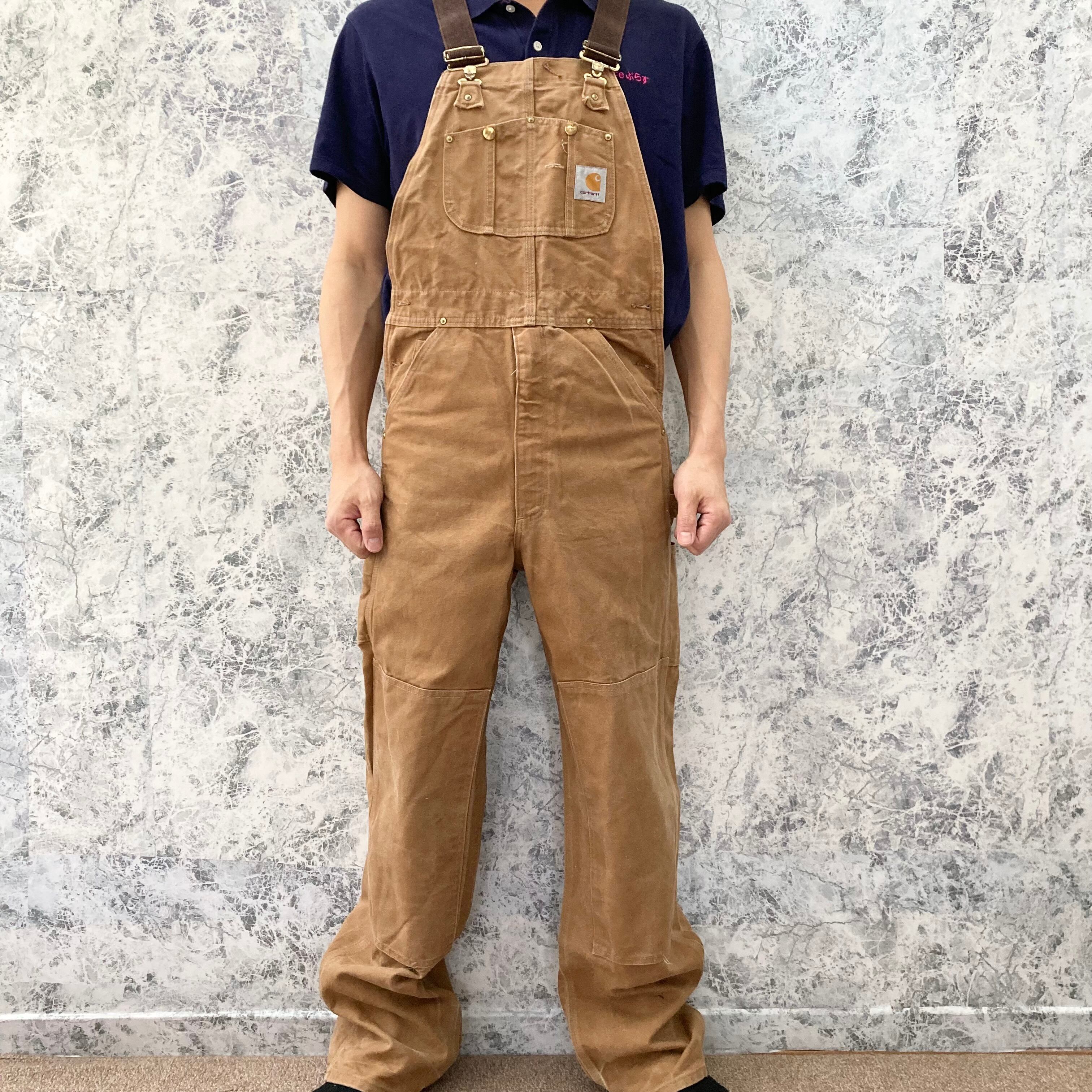 IO84 USA製古着カーハートダブルニーダックオーバーオールUFCWタグ90s IO84 USA製古着カーハートダブルニーダックオーバーオールUFCWタグ90s