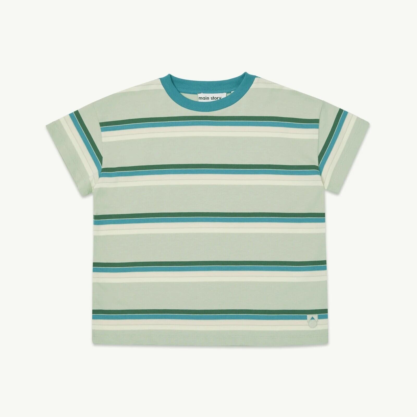main story / Loose Tee - Green Tint Stripe (2y-10y) | PAY ID
