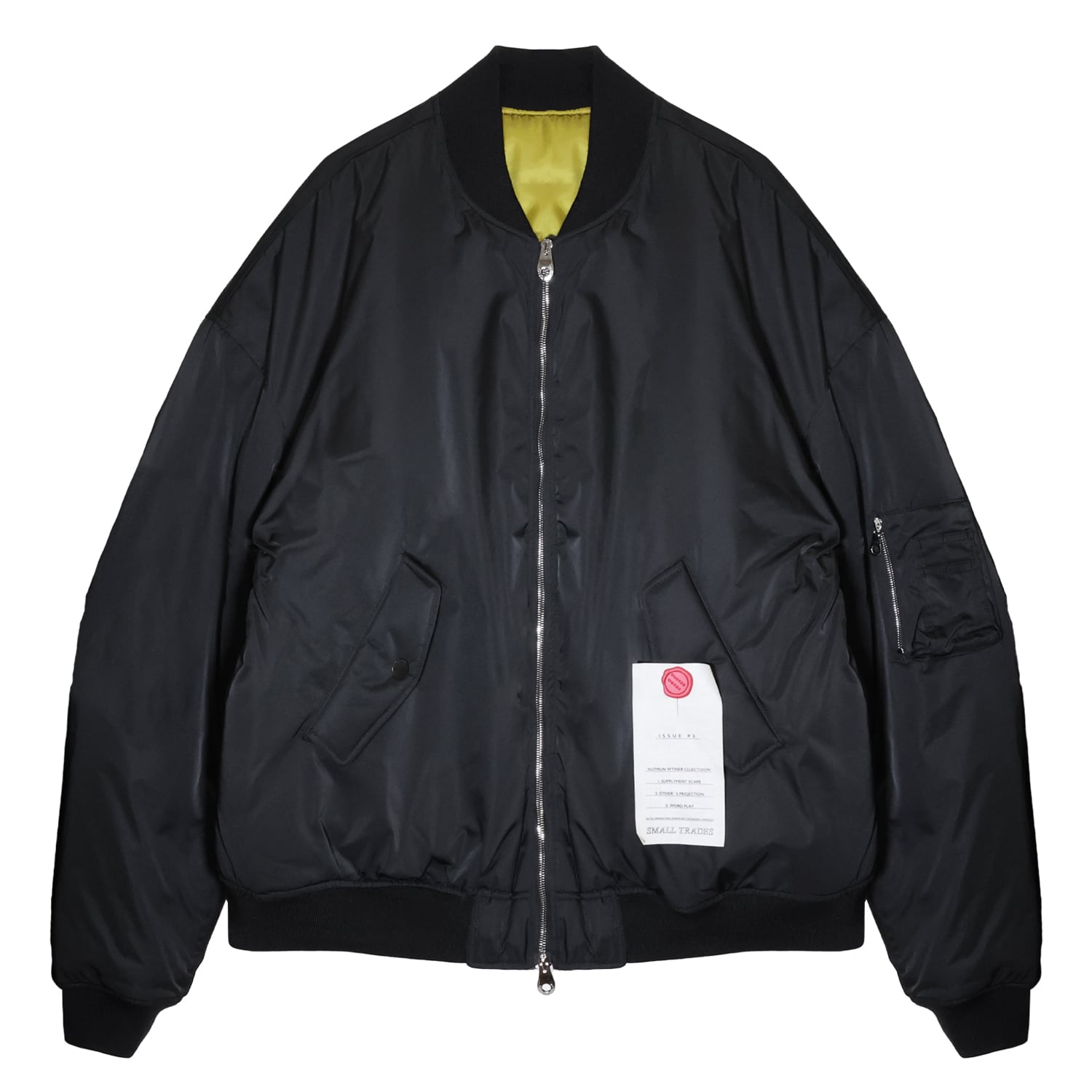 SHINYA KOZUKA | HIS BOMBER (BLACK / LIME) | UNEEK BASEMNT