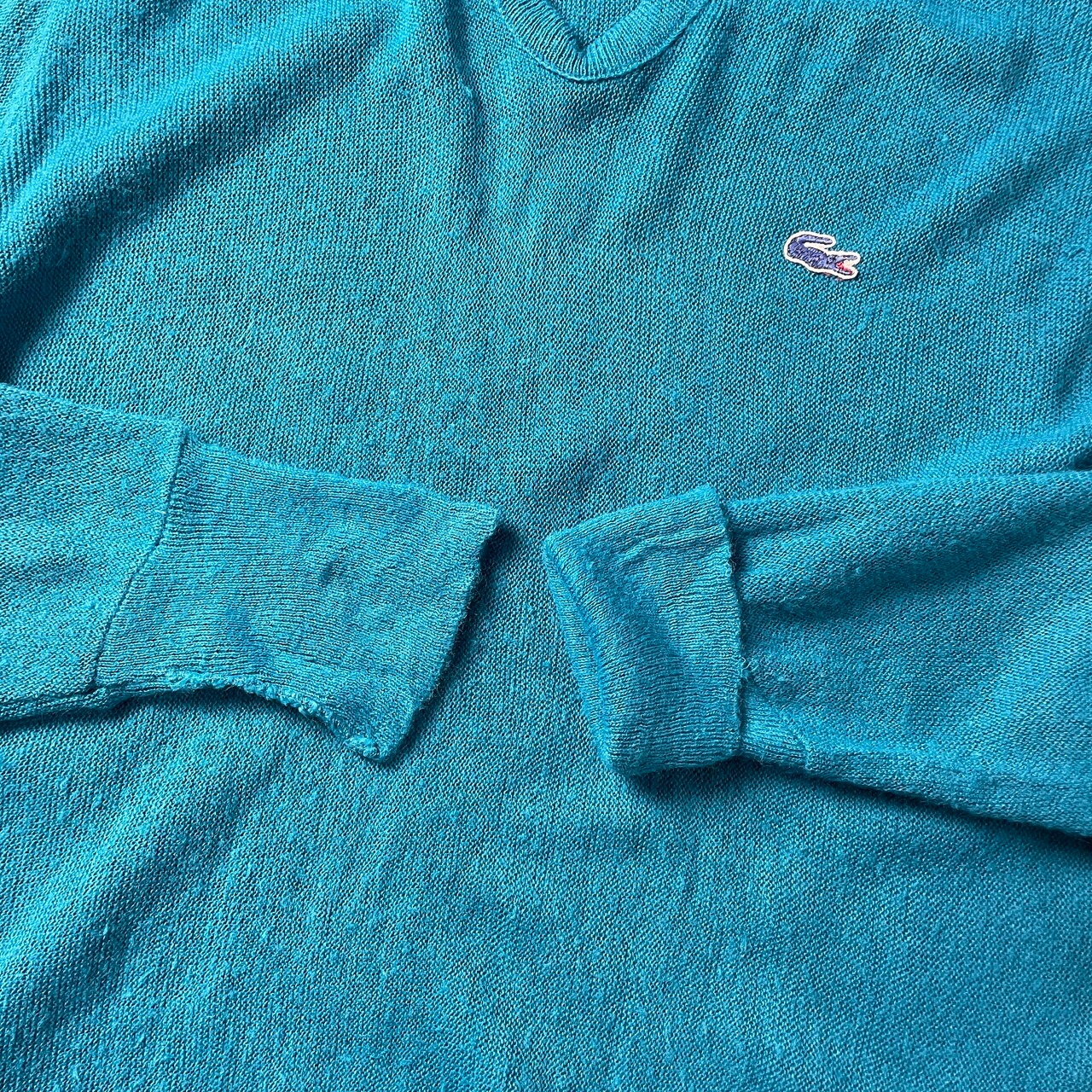80年代 IZOD LACOSTE アイゾッド ラコステ アクリルニットセーター V 