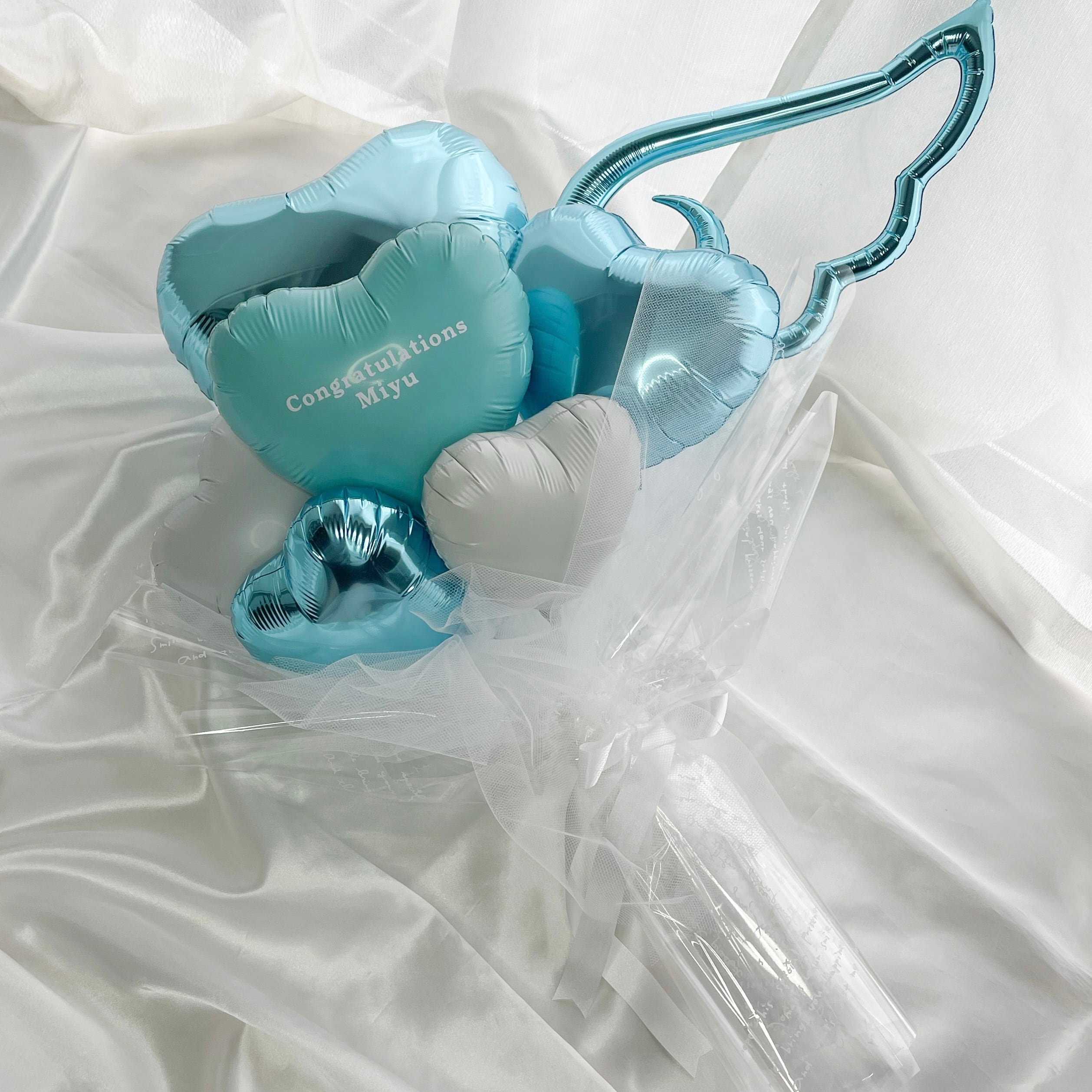 ハートバルーンのブーケ【+α対応品】