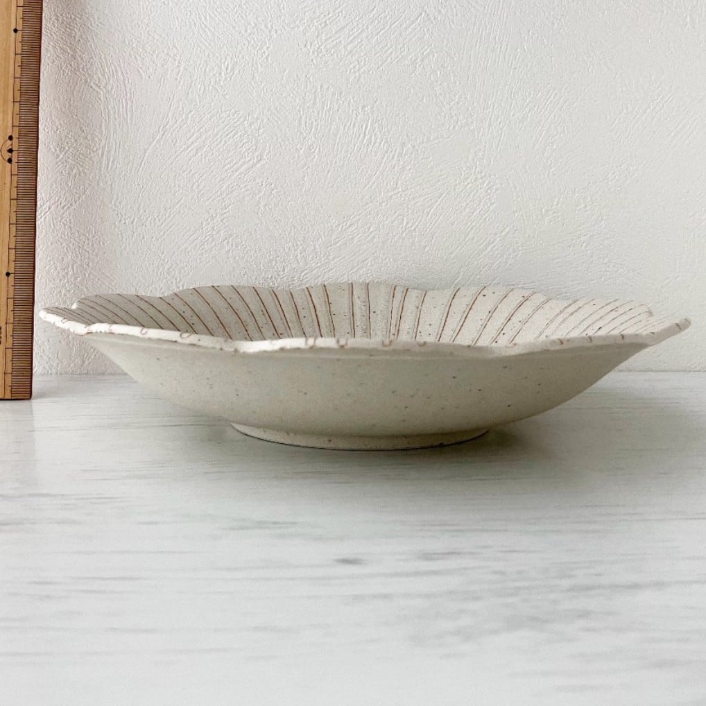 新品2点セット はなこまち 22cm 深皿 パスタ皿 白 日本製 新品