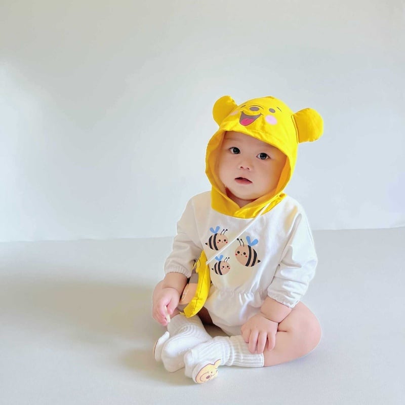 ベビー服 90 ミツバチ ロンパース 可愛い 着ぐるみ オシャレ 赤ちゃん