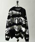 VOLUNTAS Logo knit crew neck (BLK) 325001