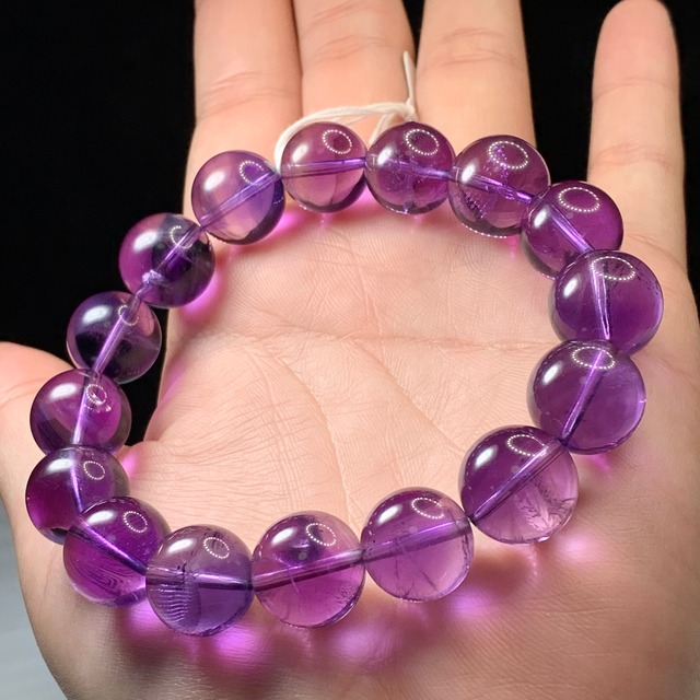 超透明☆色合い美しいコントラストアメジスト・ブレスレット
