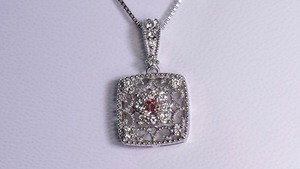 J30-10 PTピンクダイヤモンドネックレス［01142919］