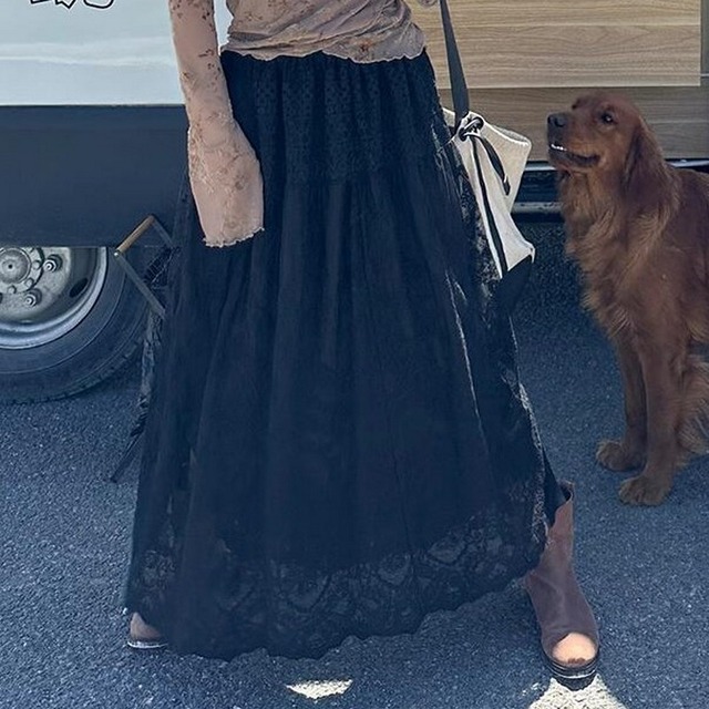 lace long skirt　10517