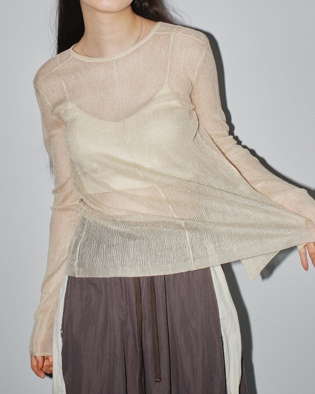 TODAYFUL　Slit Sheer Knit スリットシアーニット　Cream