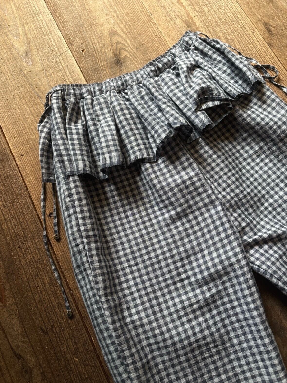 BUNON ginghamfrap pants | TALE COCOON