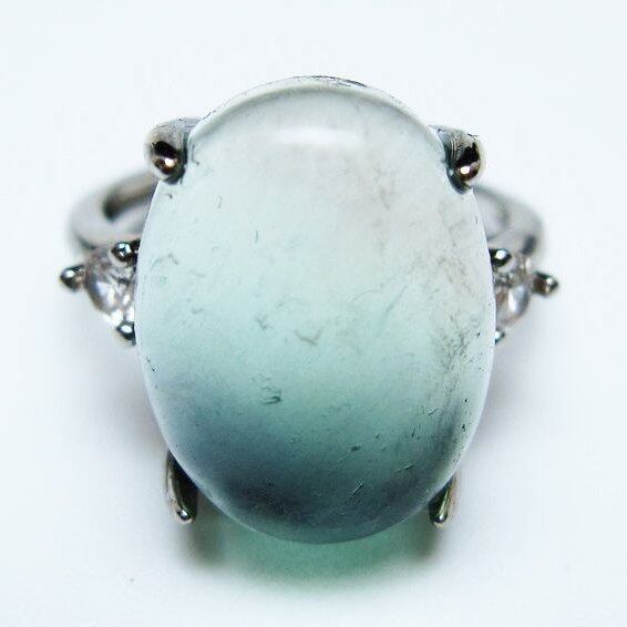 フローライト リング 蛍石 指輪 フリーサイズ 16号 一点物 メール便可 [M便 1/20] 115-7064