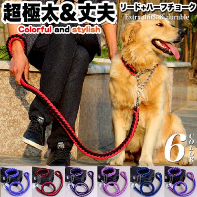 【色: ピンク】[skyvolare] リード 犬 犬用 小型 中型 大型 犬用