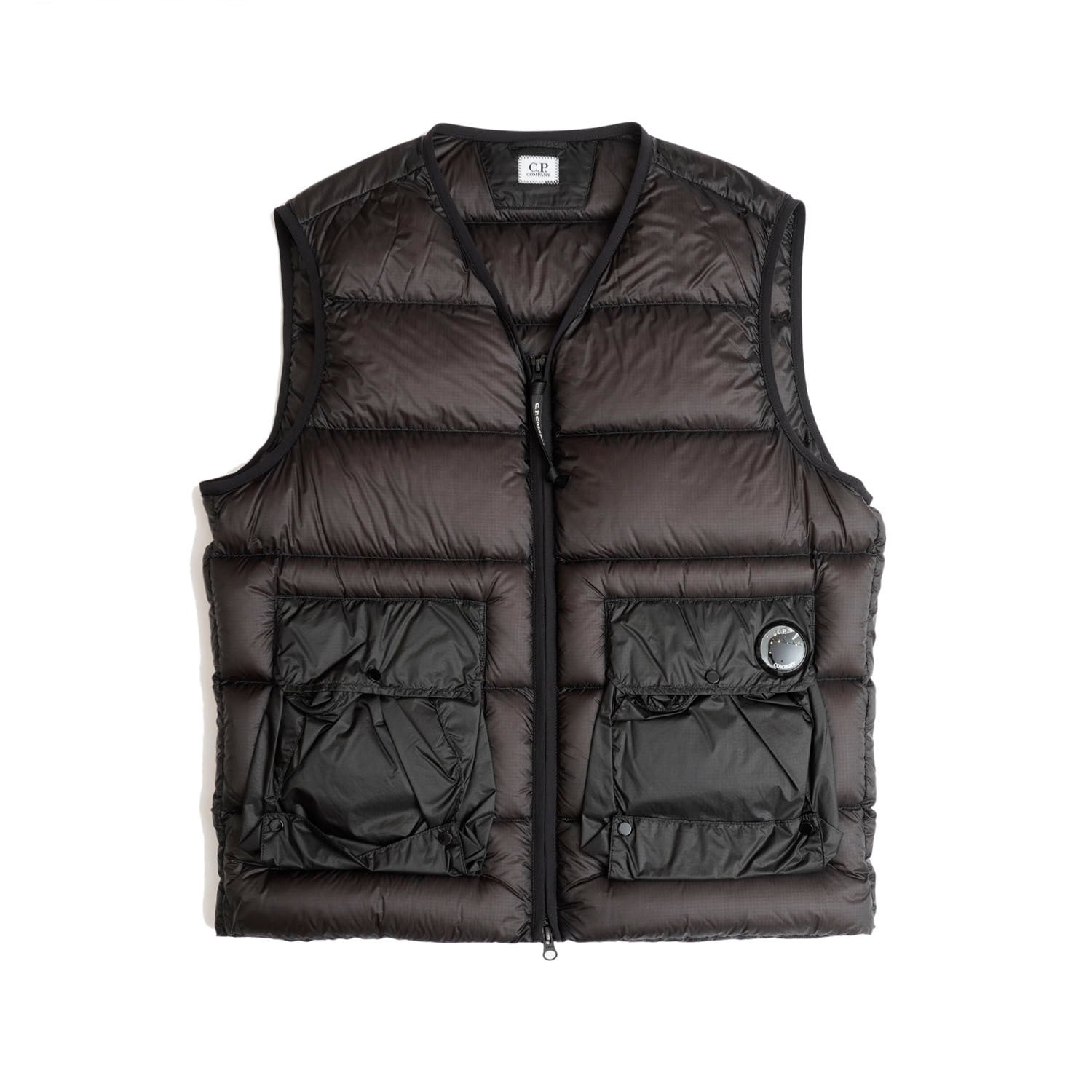 C.P. COMPANY D.D.SHELL DOWN VEST (BLACK) | SO SHOP & HOSTEL NAKAMEGURO