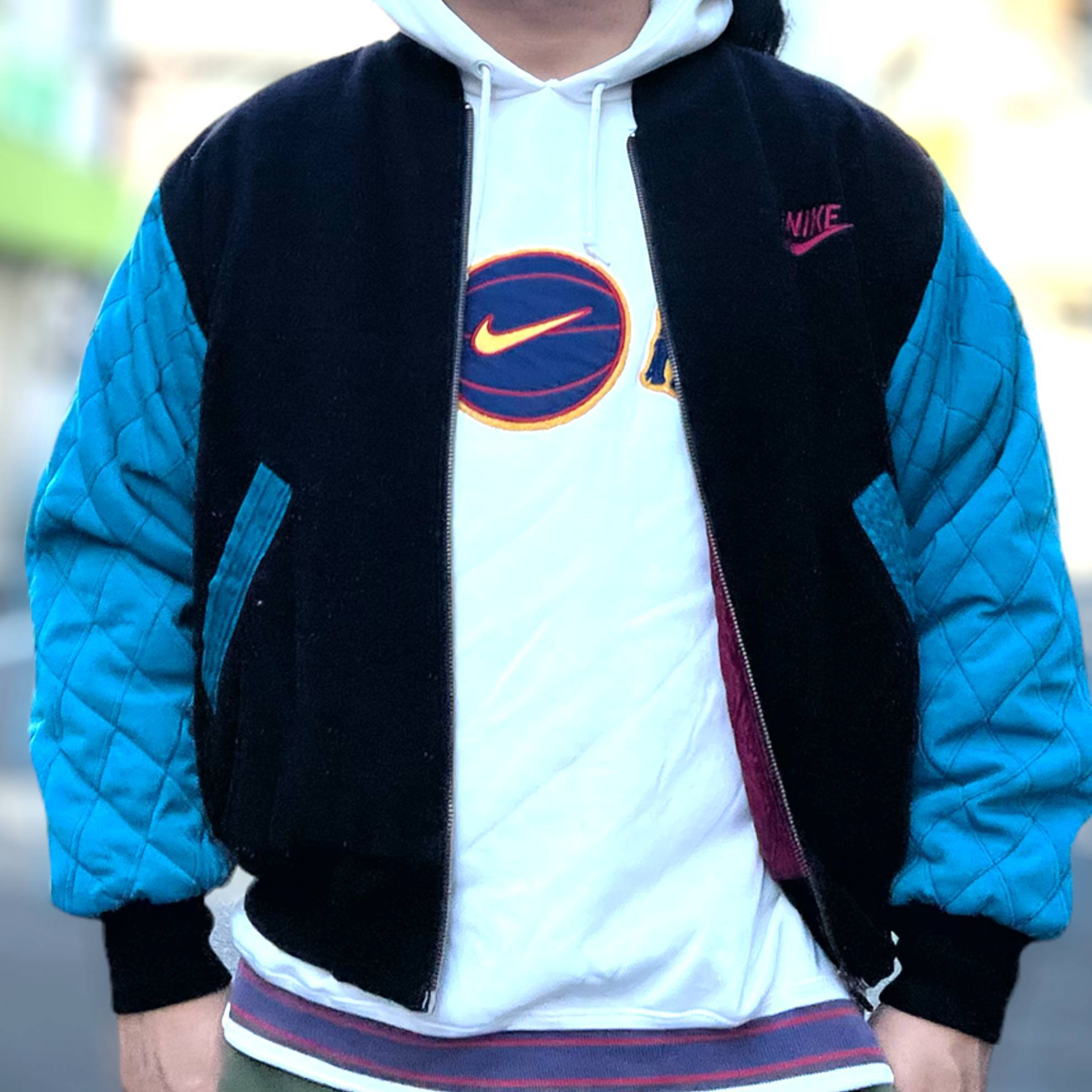 90s NIKE ジョーダン ウールスタジャン L ブラック ナイキ 90s NIKE ジョーダン ウールスタジャン L ブラック ナイキ