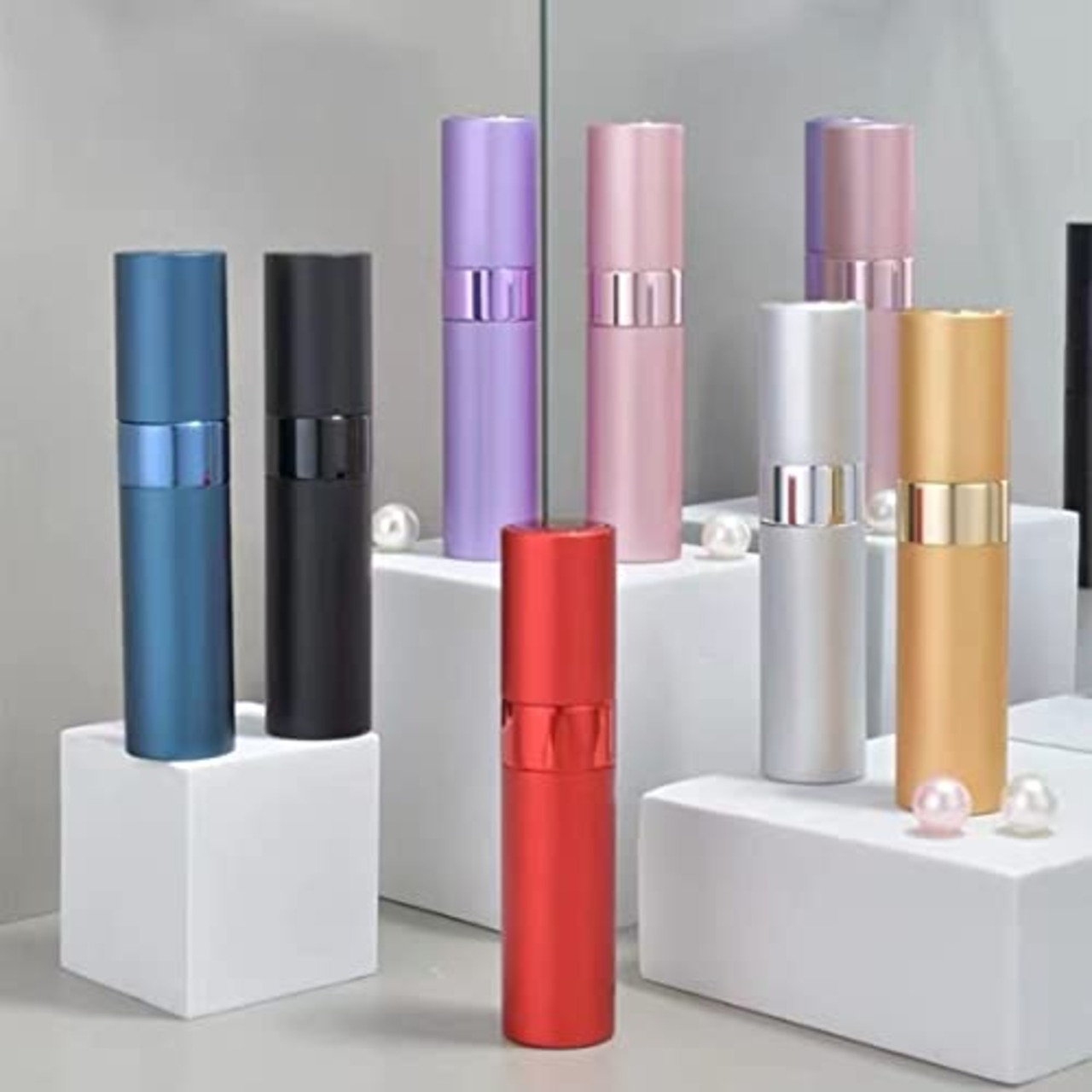 香水スプレーボトル 8mlポータブル香水アトマイザー、詰め替え 香水噴霧器 香水ボトル、空の香水ボトル、携帯用 香水用?瓶 男女兼用アトマイザー (2個 8ml)