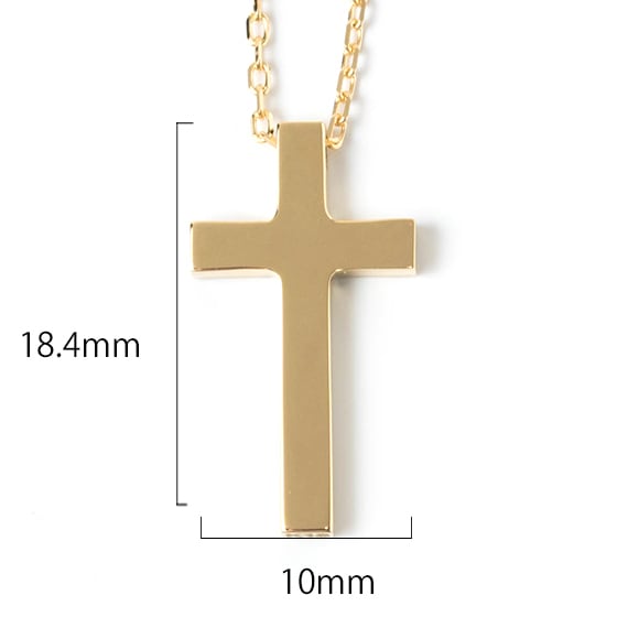 18金 メンズ ネックレス 十字架 クロス 【エルクロス】 k18 18k 大きめ