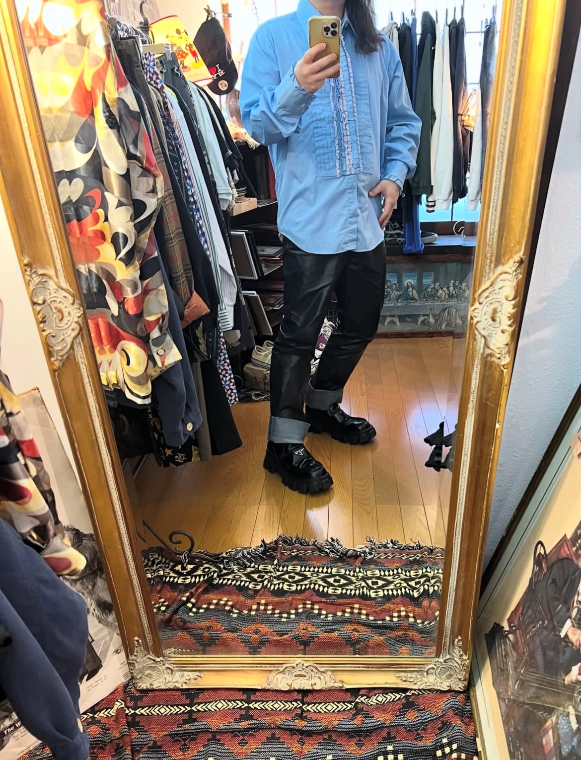 70's LION TROY L/S frill shirts 【L】 | JUKEBOX
