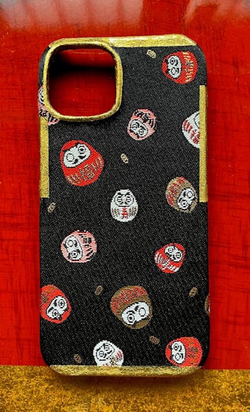 西陣織スマホケ－ス/達磨【対応機種 iPhone13】 | 富坂綜絖店