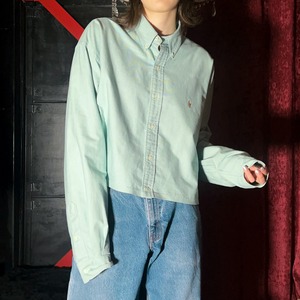 リメイク Ralph Lauren クロップドシャツ <mint>
