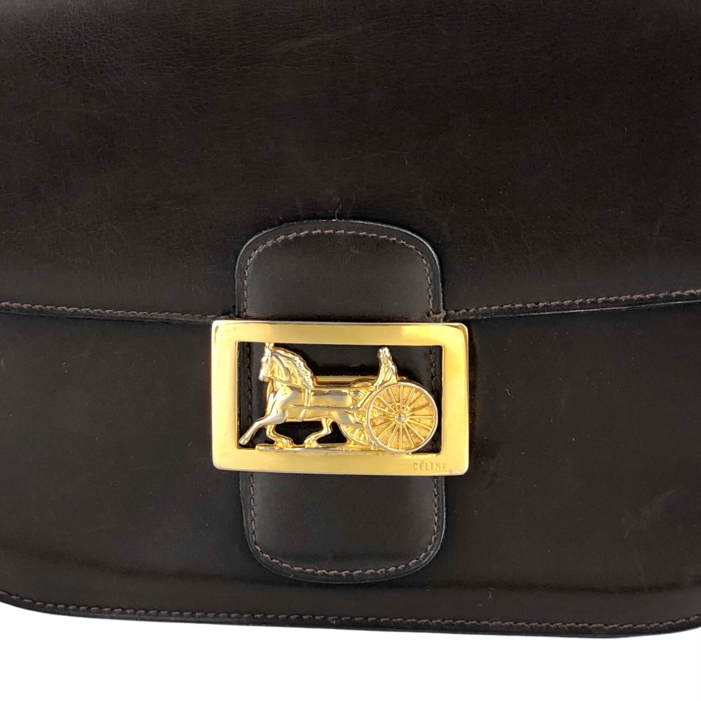 CELINE セリーヌ ショルダーバッグ ブラウン 馬車 ホースキャリッジ