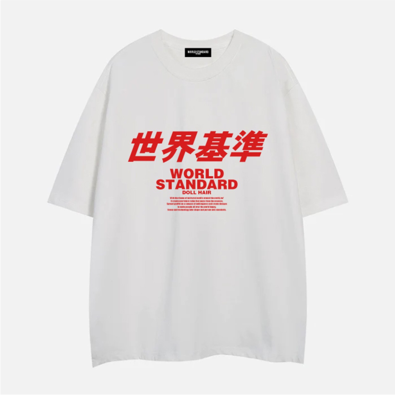 WORLD STANDARD/クルーネックプリントTシャツ/WSHT-083
