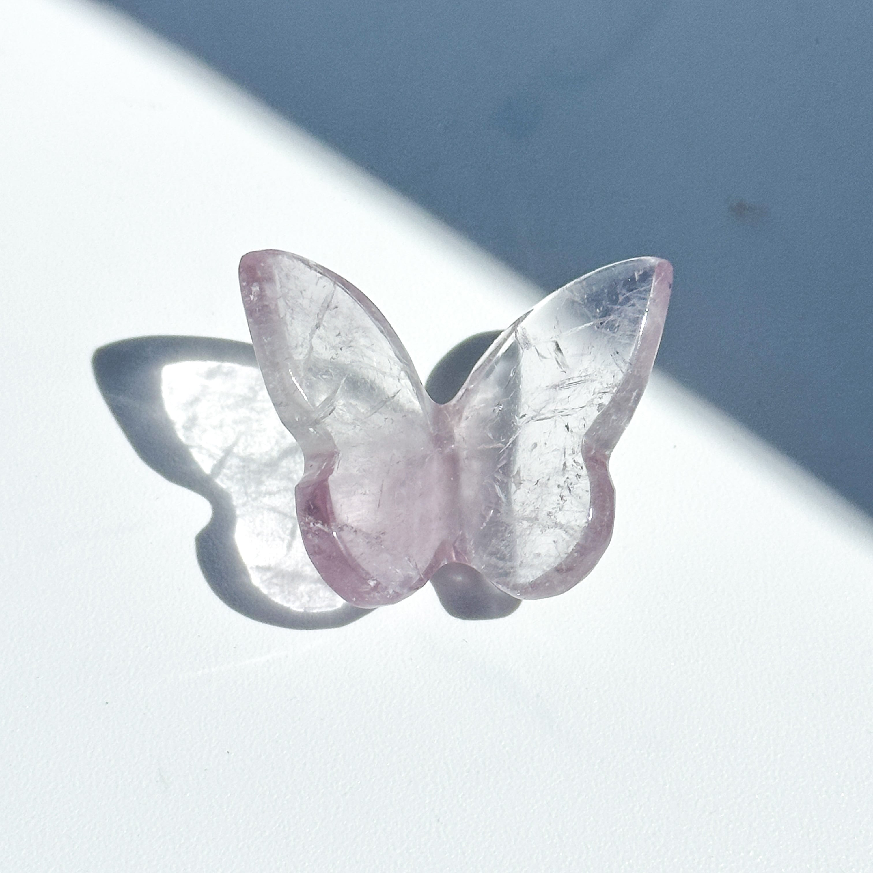 ピンクアメジスト　蝶　バタフライ　桜瑪瑙　彫り物　原石　天然石 アメジスト 3D蝶 21◇ Amethyst Butterfly ◇天然石・鉱物