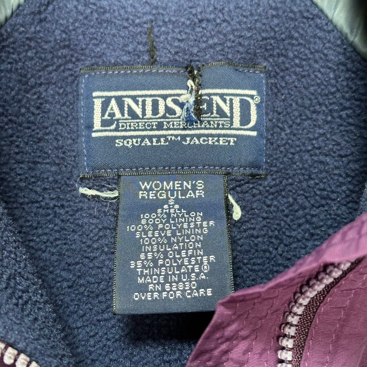 90's】LAND'S END スコールジャケット S ワッペン 裏起毛 vintage