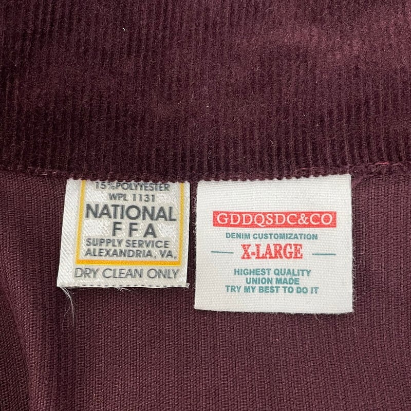 復刻】TEXAS WICHITA FALLS RIDER バーガンディー FFA コーデュロイ