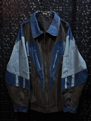 "Jacques Lorant"vintage zip-up denim jacket
