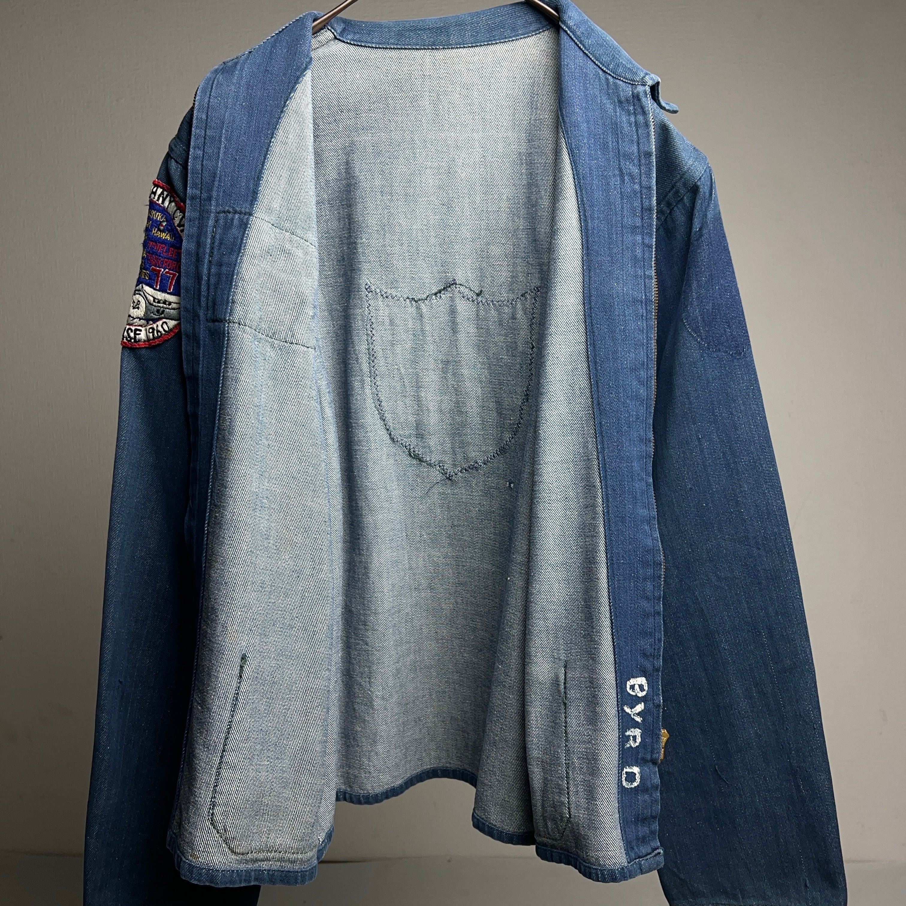 1960's U.S.NAVY Souvenir Denim Coverall Jacket VATDYE 60年代