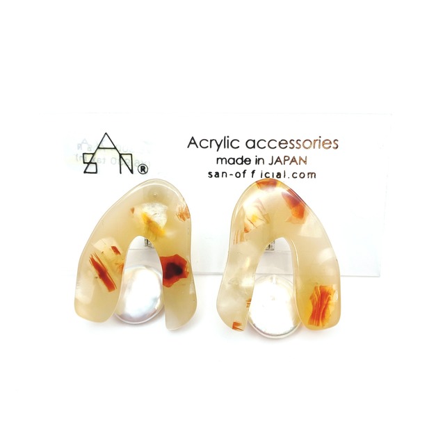 sAn Asit ベージュ ピアス/イヤリング