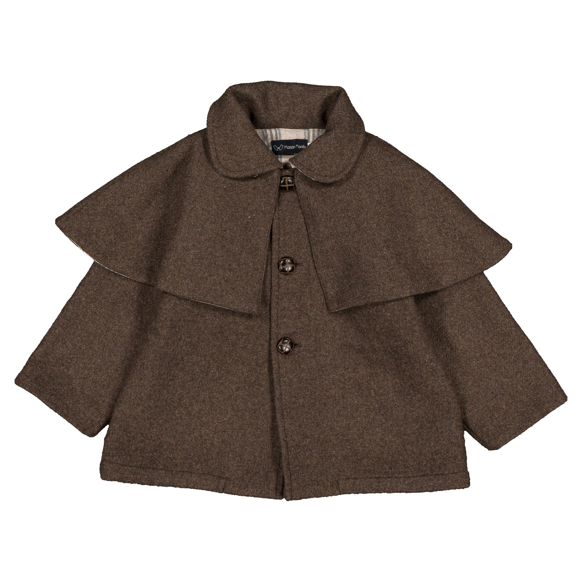 【予約・特典あり】Maison Marelle / jacket SHERLOCK - brown wool / 18m~5Y