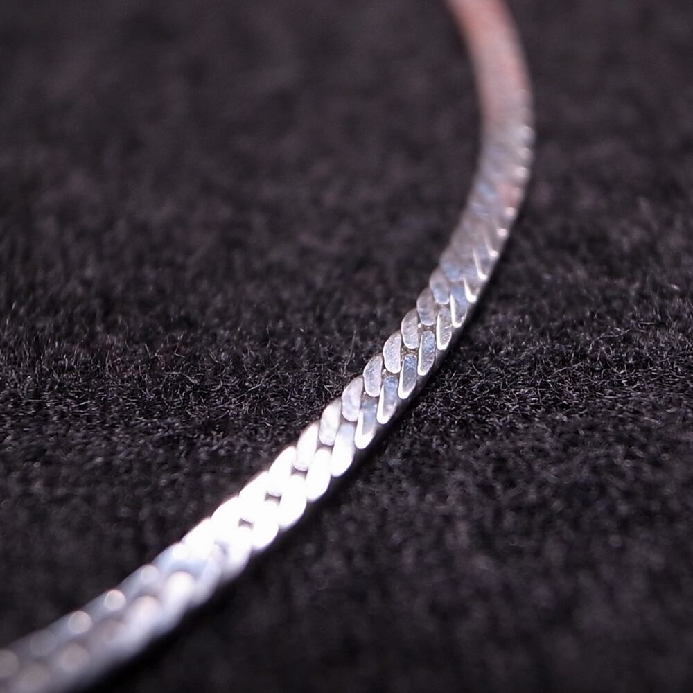 SILVER925 HERRINGBONE CHAIN BRACELET | ROSETTAPRAYER