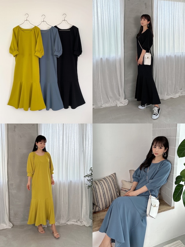 ソフトポンチストレッチワンピース ￥5,900+tax