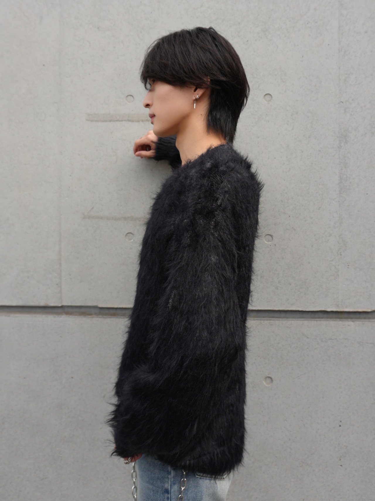 ALUDE】Feather glow shaggy cardigan（2color） | 【ALUDE】韓国 